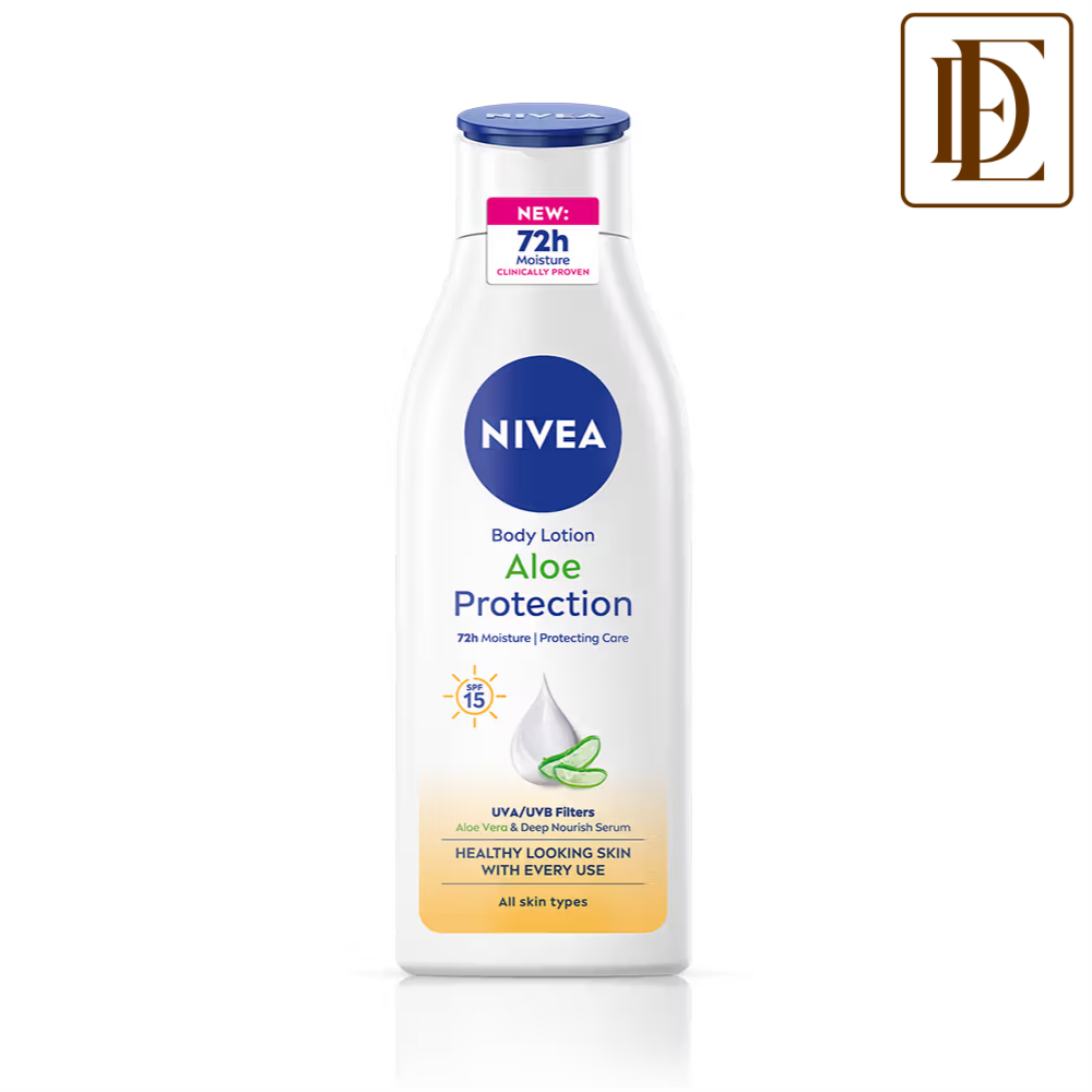 NIVEA Sunscreen lotion with SPF 15 & ALOEVERA- 5 in 1 COMPLETE CARE for 48H Moisturization