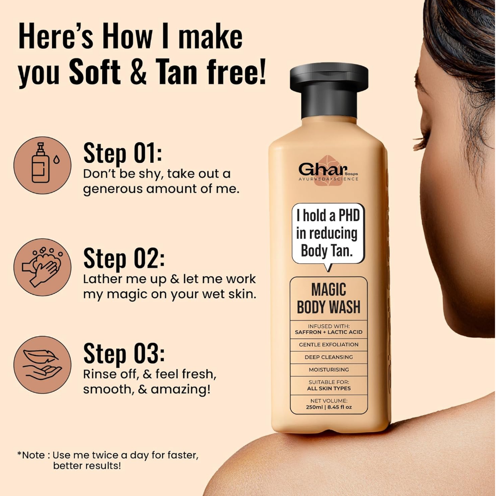 Ghar Soaps Magic De-Tan & Exfoliating Body Wash