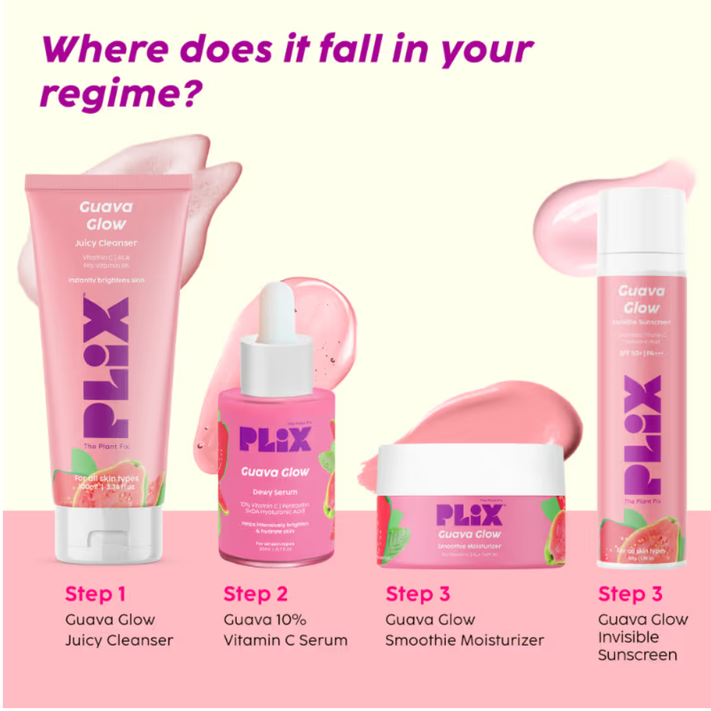 Plix Guava 10% Vitamin C Face Serum & Face Wash Combo
