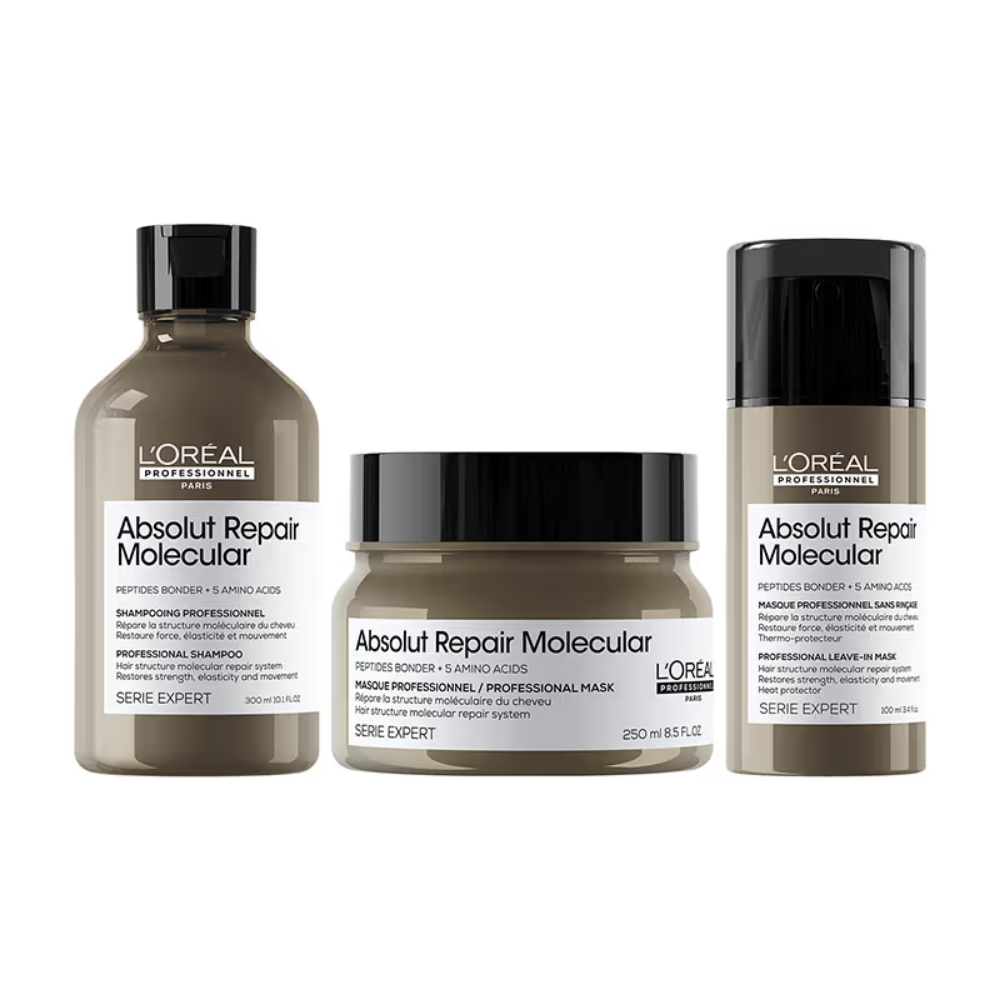 L'Oreal Professionnel x Shantnu Nikhil Designer Gift Set, Absolut Repair Molecular 3 Step Regime