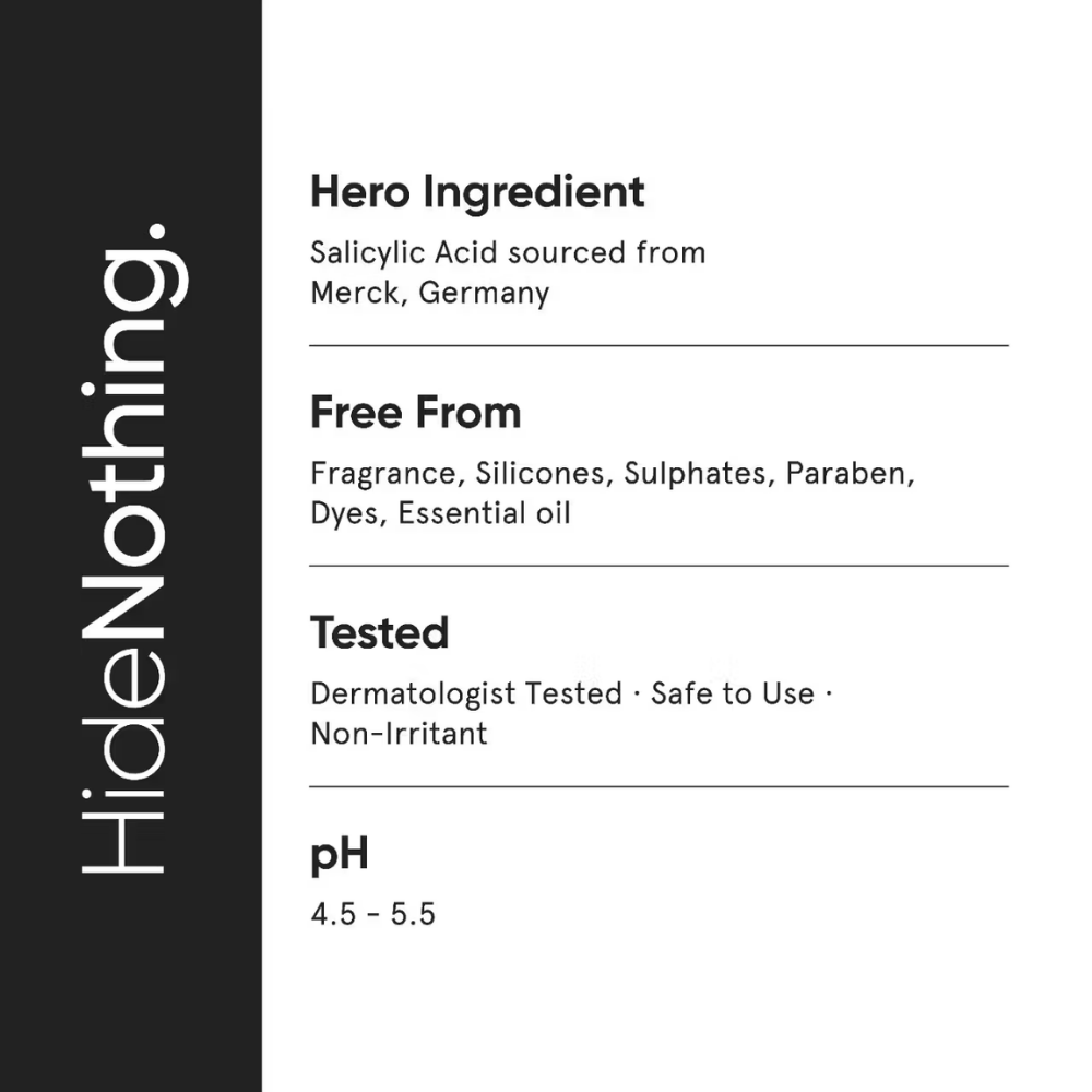 Minimalist 2% Salicylic Acid + LHA Face Cleanser With Zinc For Reducing Sebum & Acne