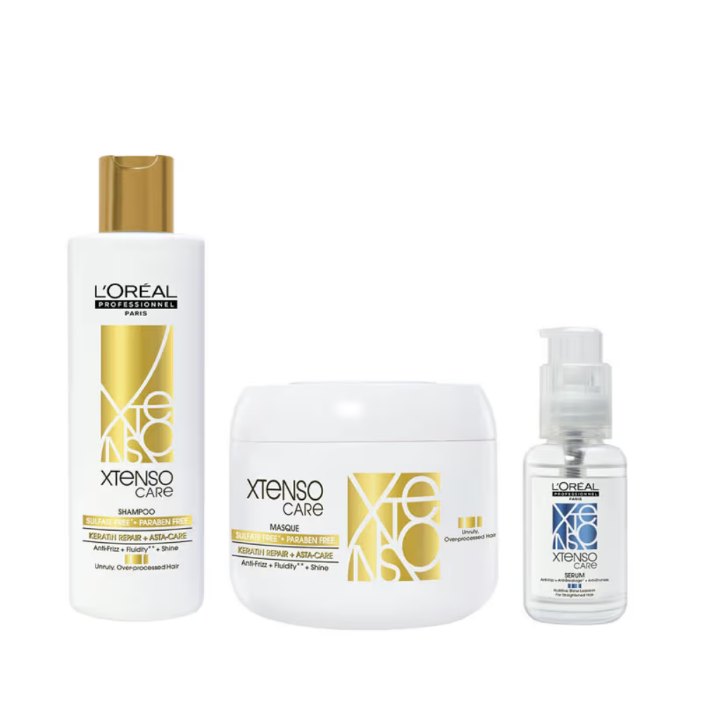 L'Oréal Professionnel Xtenso Care Sulfate Free Hair Care Regime With Shampoo, Masque And Serum