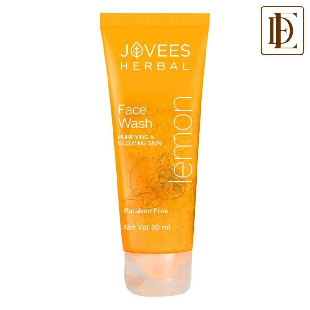 Jovees Herbal Lemon Face Wash with Lemon, Orange Peel & Kakadu Plum Extract | Removes Dirt, Impurities & Excess Oil | Reduces Dark Spot | Skin Brightening