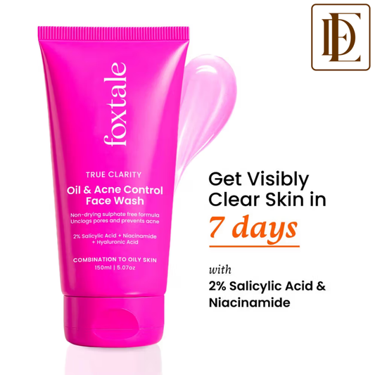 Foxtale Oil & Acne Control Face Wash With 2% Salicylic Acid & Cica, For Clear, Oil Free & Calm Skin