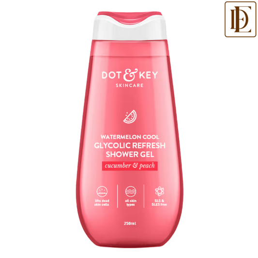 Watermelon Cool Glycolic Refresh Shower Gel, With Peach & Cucumber, Gently Exfoliates Skin