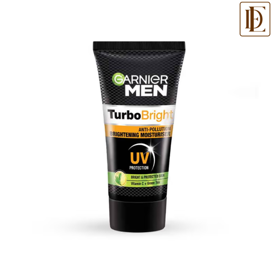 Garnier Men Moisturiser Brightening And Anti-Pollution, UV Protection, TurboBright, Lightweight Moisturiser