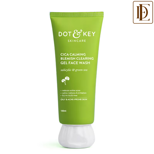 Dot & Key Cica Calming Blemish Clearing Gel Face Wash, Salicylic & Green Tea, Acne & Oil Control