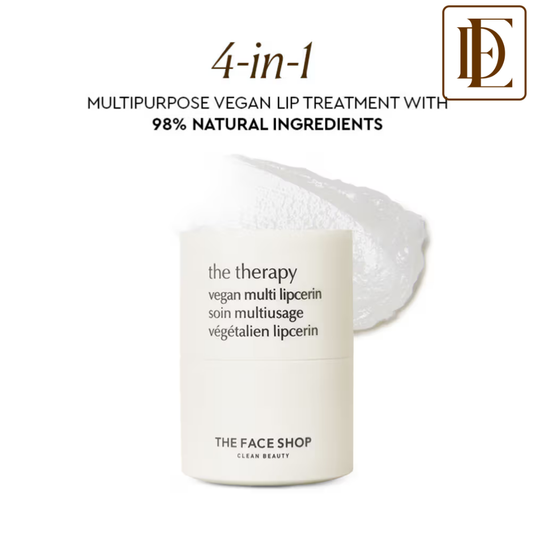 The Face Shop Vegan Korean Lipcerin - Lip Mask, Glowy Balm, Lip Scrub & Plumping Gloss in one