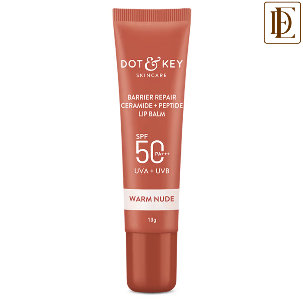 Dot & Key Ceramide & Peptide Barrier Repair Lip Balm SPF 50 PA+++, Warm Nude