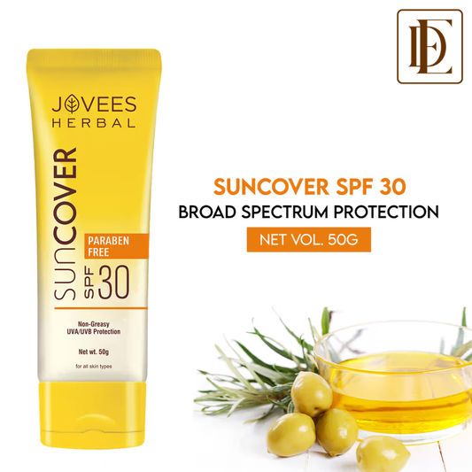 Jovees Herbal Sandalwood Natural Sun Cover SPF 30 UVA/UVB Protection For All Skin Types