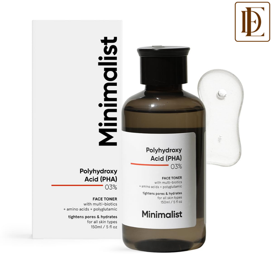 Minimalist 3% Polyhydroxy PHA Face Toner With Multi Biotics For Minimizing Pore Size & Hydrating Skin