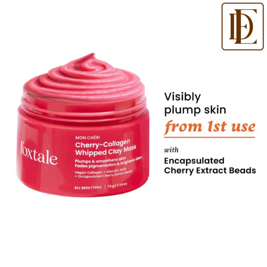 Foxtale Cherry Collagen Mask for Dull Skin, Brightening & Anti-Aging