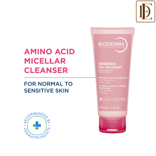 Bioderma Sensibio Gel Moussant SLS Free Cleanser With Vitamin E-24h Hydration-Micellar Gel