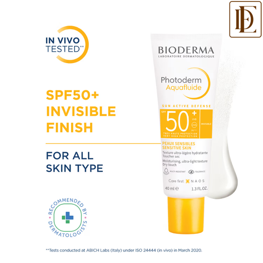 Bioderma Photoderm Aquafluide SPF 50+ PA++++ Invisible Sunscreen for All Skin Types | In Vivo Tested