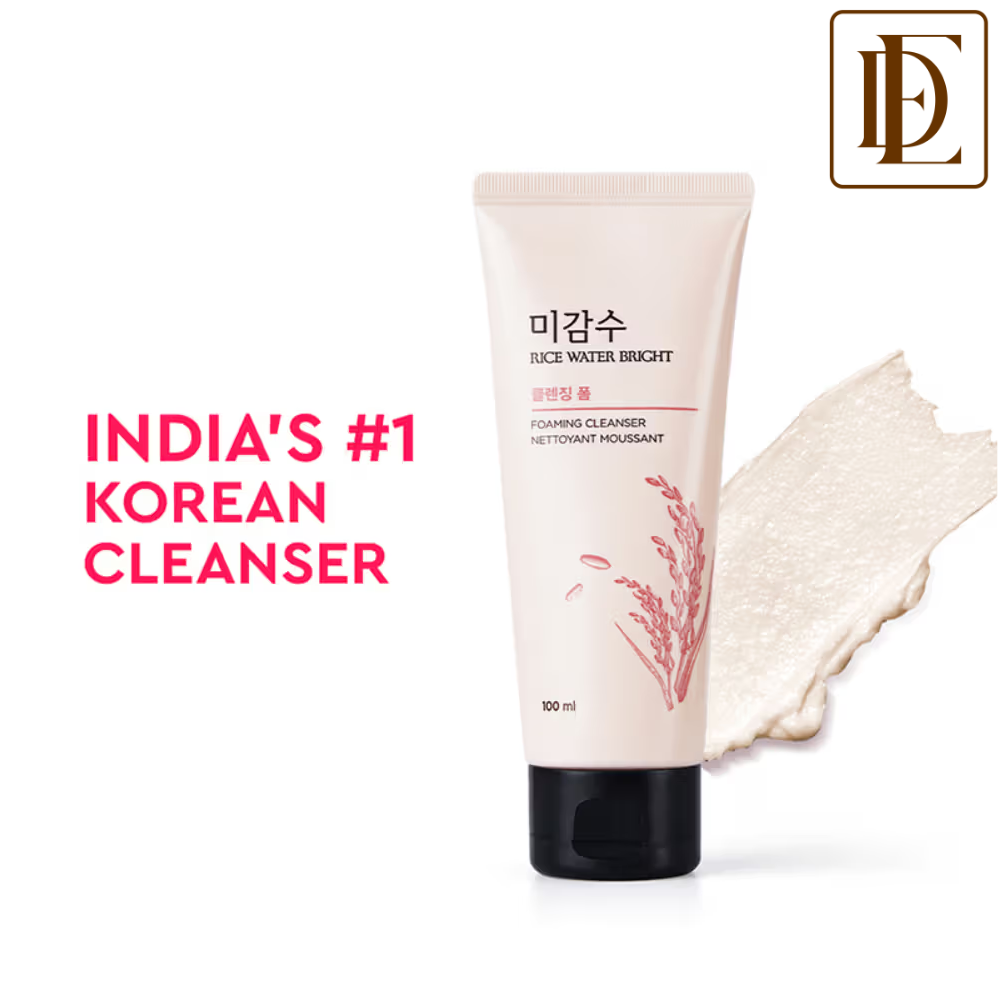 The Face Shop Rice Water Bright Korean Cleanser - Best Face Wash for Even Tone & Glowing Skin