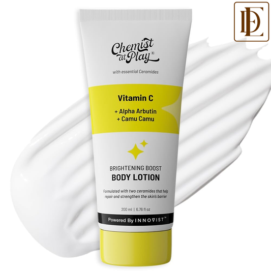 Chemist at Play Brightening Body Lotion with Ceramides | Alpha Arbutin, Camu Camu & Vitamin C | All Skin Types | For Bright, Moisturized & Glowing Skin