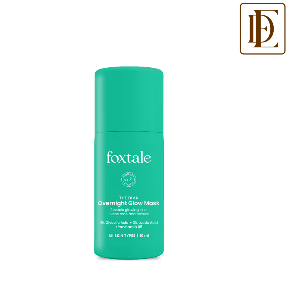 Foxtale Overnight Glow Mask With 4% Glycolic Acid & 3% Lactic Acid For Overnight Salon Like Glow AHA + PHA + Provitamin B5
