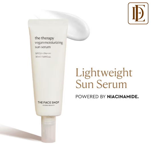 The Face Shop Vegan Korean Mini Sunscreen Serum SPF 50+ PA++++ with Niacinamide & No White Cast