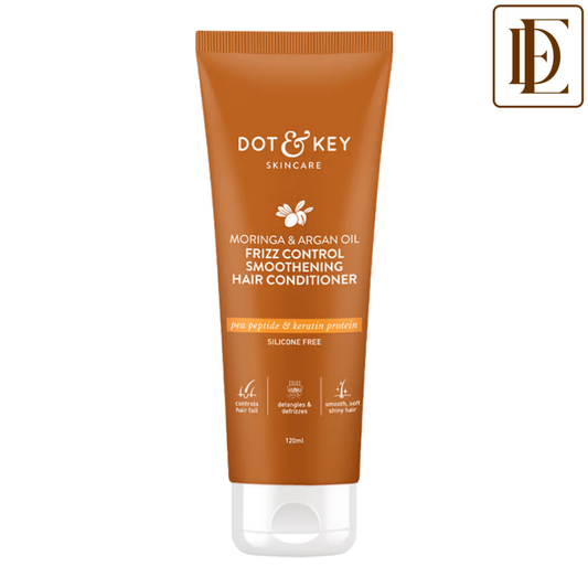 Dot & Key Moringa & Argan Frizz Control Smoothing Hair Conditioner, Pea Peptide & Keratin Protein