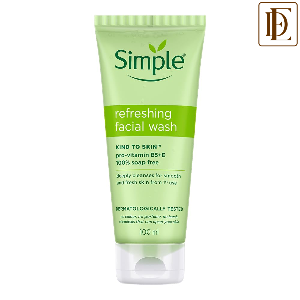 Simple Refreshing Facial Wash, 100% Soap-Free | Perfect for Sensitive Skin