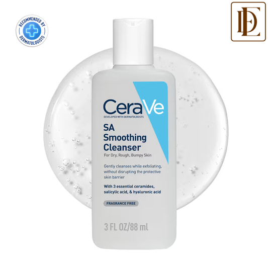 CeraVe SA Smoothing Cleanser For Dry, Rough & Bumpy Skin, Face wash with Salicylic Acid & Ceramides