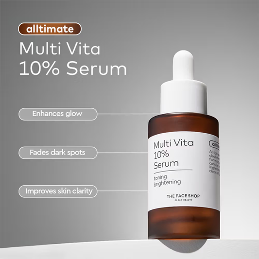 The Face Shop Alltimate Multi Vita 10% Serum - Vitamin C Brightening & Illuminating Korean Skincare