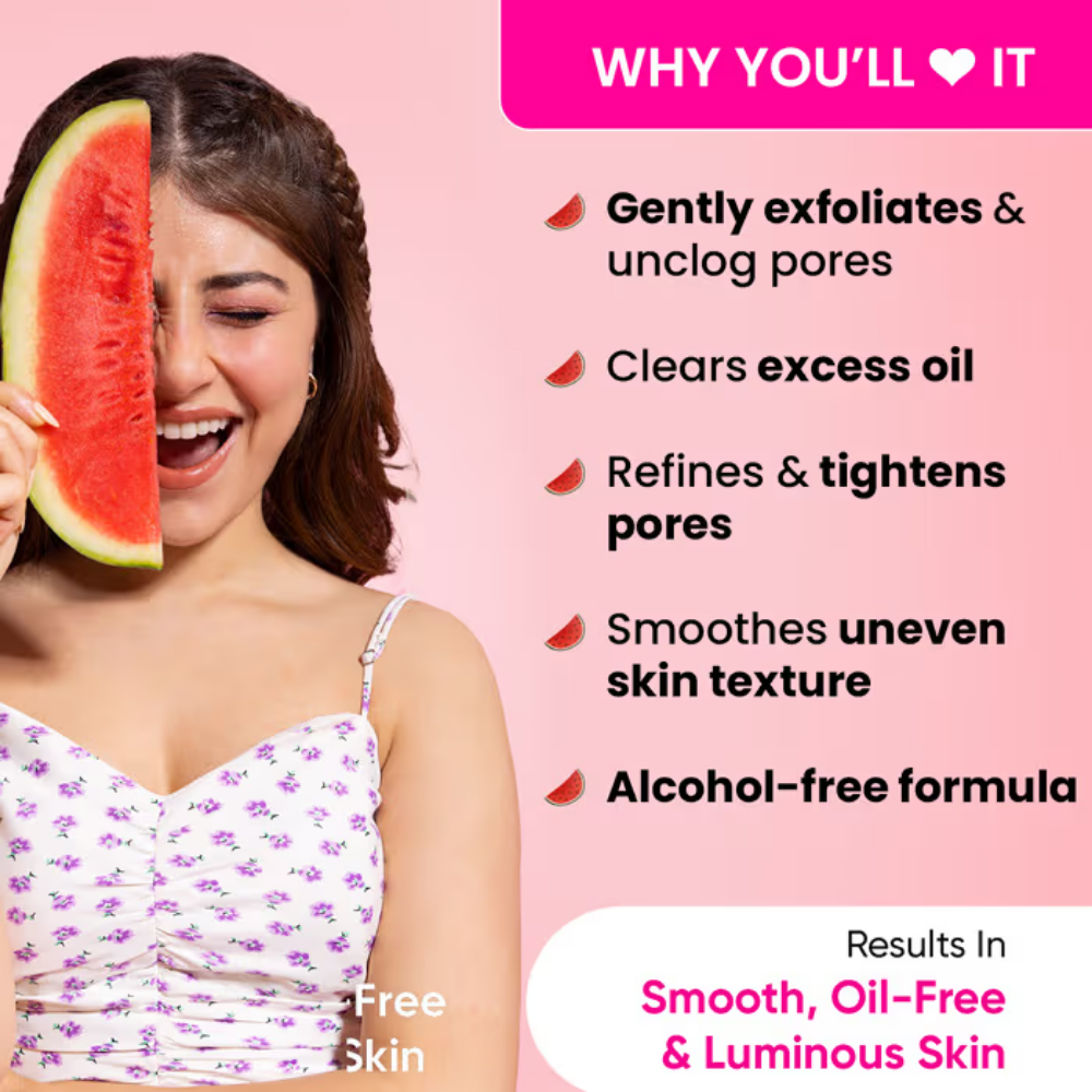 Dot & Key Watermelon Superglow Pore Tightening Toner With Glycolic, Exfoliates & Controls Excess Oil