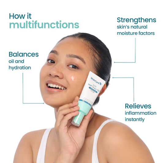 WishCare 2:1:3 NMF Oil Free Water Gel Moisturizer For Oily Skin with Niacinamide, Zinc PCA & Cica
