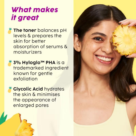 Plix Pineapple 3% Hyloglo PHA Alcohol Free Face Toner (150ml)