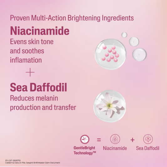 Cetaphil Bright Healthy Radiance Creamy Cleanser, with Niacinamide, For Uneven Skin Tone