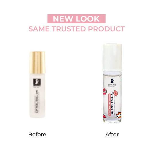 Pilgrim Spanish Squalane Lip Peel Roll-on with lactic acid & hyaluronic acid |Squalane exfoliating lip peel for soft & glossy lips