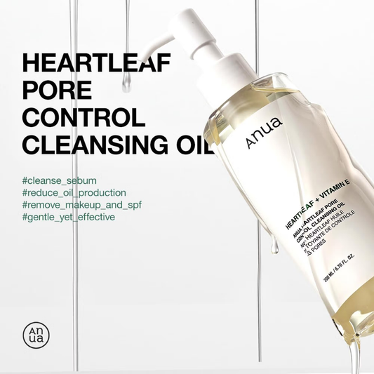 Anua Heartleaf Pore Control Cleansing Oil Removes Makeup, Excess Sebum, Blackheads & Clogged Pores
