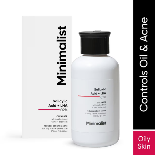 Minimalist 2% Salicylic Acid + LHA Face Cleanser With Zinc For Reducing Sebum & Acne