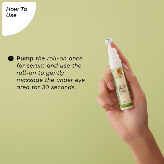 Pilgrim Squalane Roll-On Under Eye Eream Serum with Phyto-Retinol & Caffeine