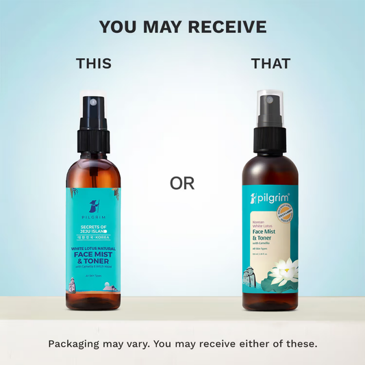 Pilgrim White Lotus Face Mist & Toner With Camellia & Witch Hazel - Refreshes & Tightens Pores