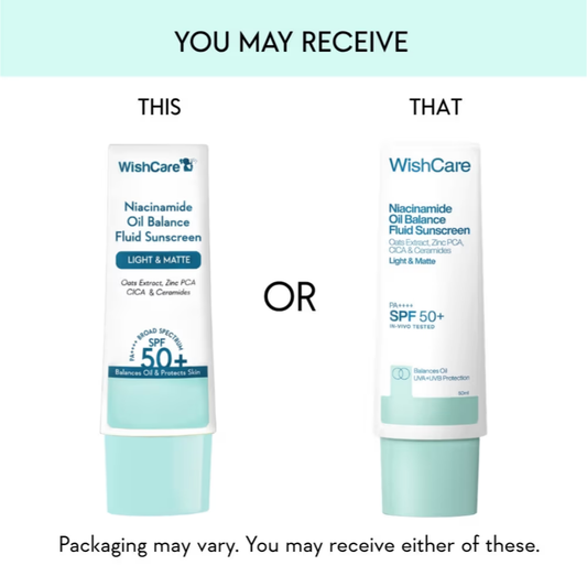 Wishcare Niacinamide Oil-Balance Sunscreen SPF50+ PA++++ | In-Vivo Tested | Light & Matte| Oily Skin