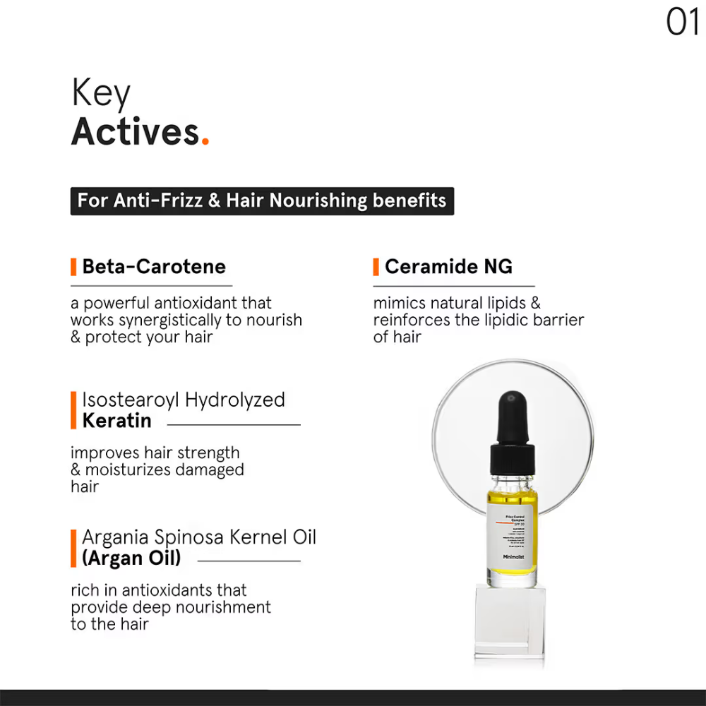 Minimalist Frizz Control Complex SPF 30 Hair Serum
