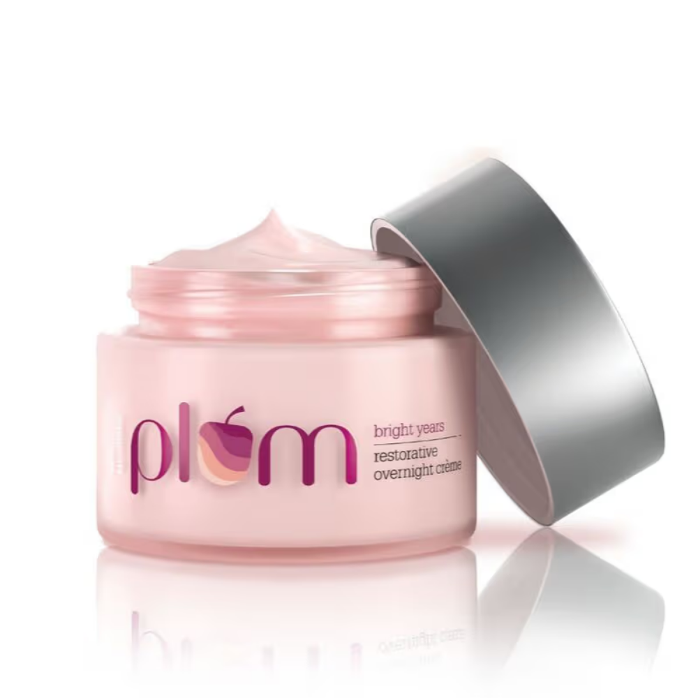 Plum Bright Years Restorative Overnight Anti-Aging Creme - Firms Skin- Reduces Fine Lines & Wrinkles