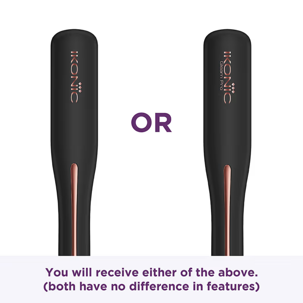 Ikonic Professional Gleam Pro Hair Straightener - Black & Rose Gold
