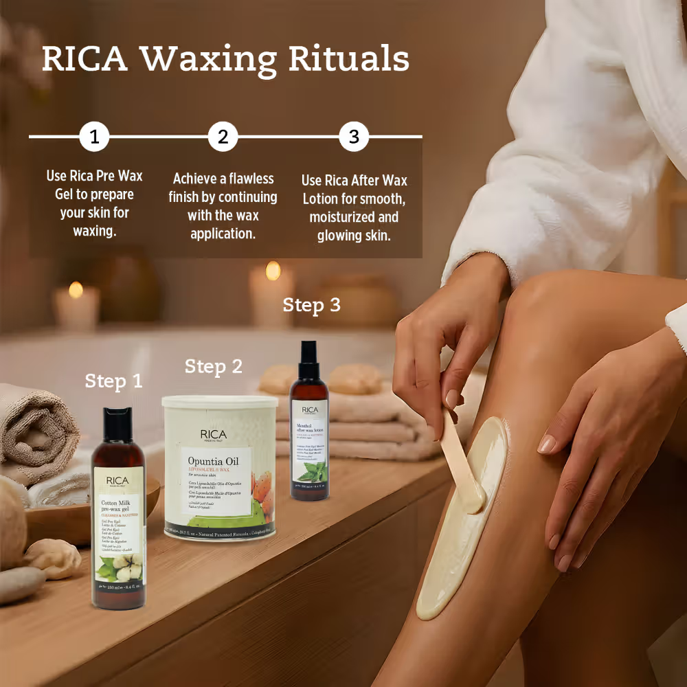 Rica Menthol After Wax Lotion For All Skin Type With Sun Flower Oil, Jojoba Oil & Vitamin E