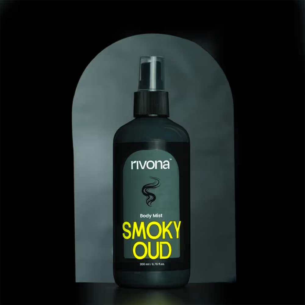 Rivona Naturals Smoky Oud - Woody And Bold Perfume Body Mist For Long Lasting Fragrance
