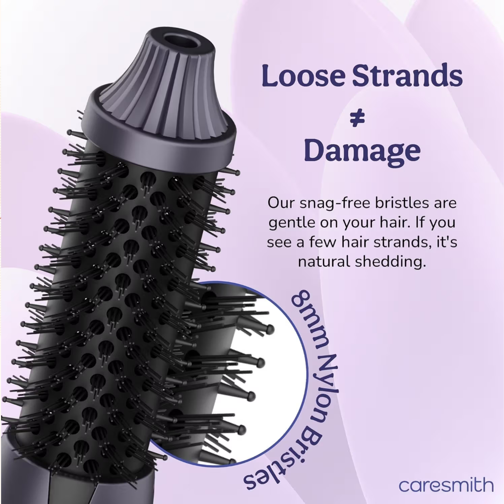 Caresmith Bloom Heated Round Brush - All In One Hair Straightening Brush & Curler