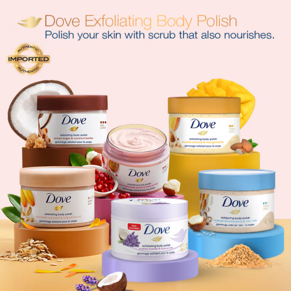 Dove Exfoliating Body Polish Scrub - Brown Sugar & Coconut Butter
