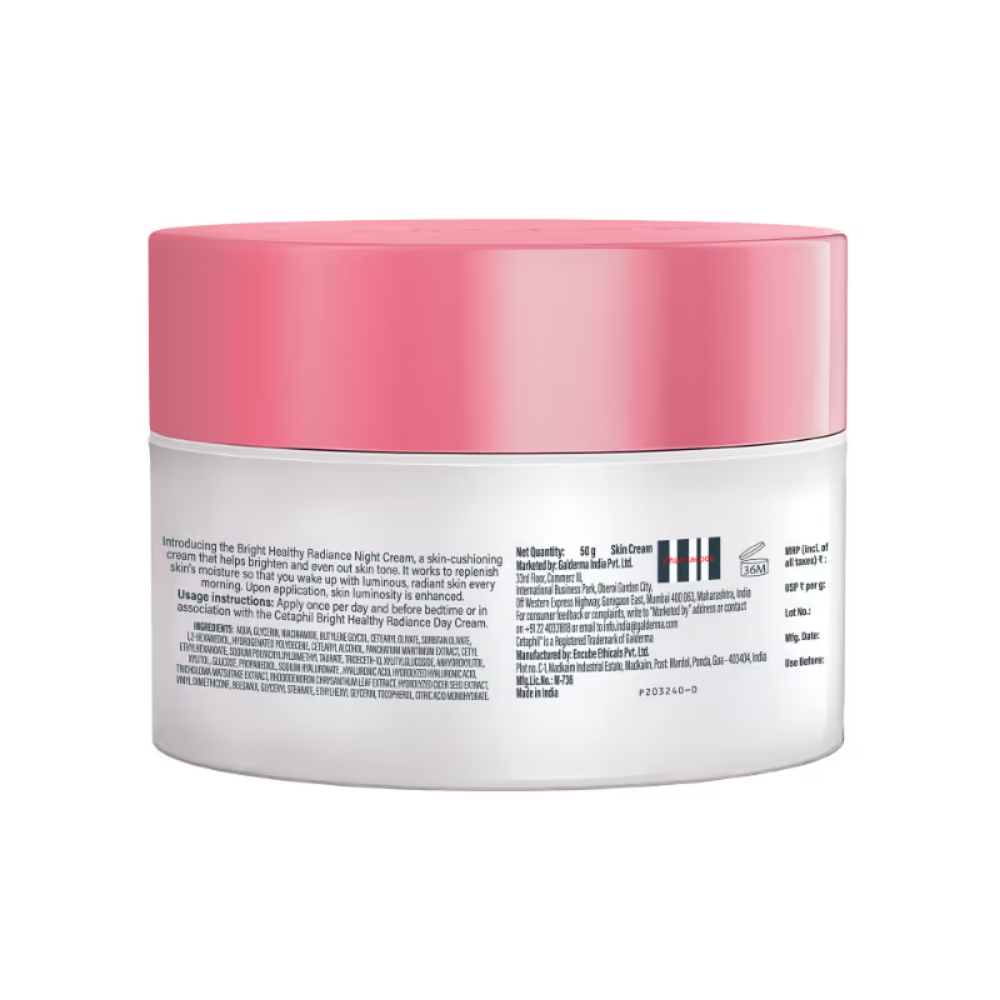 Cetaphil Bright Healthy Radiance Night Cream, with Niacinamide, Evens Skin Tone & Dullness