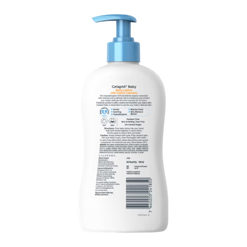 Cetaphil Baby Daily Lotion With Organic Calendula for Face & Body