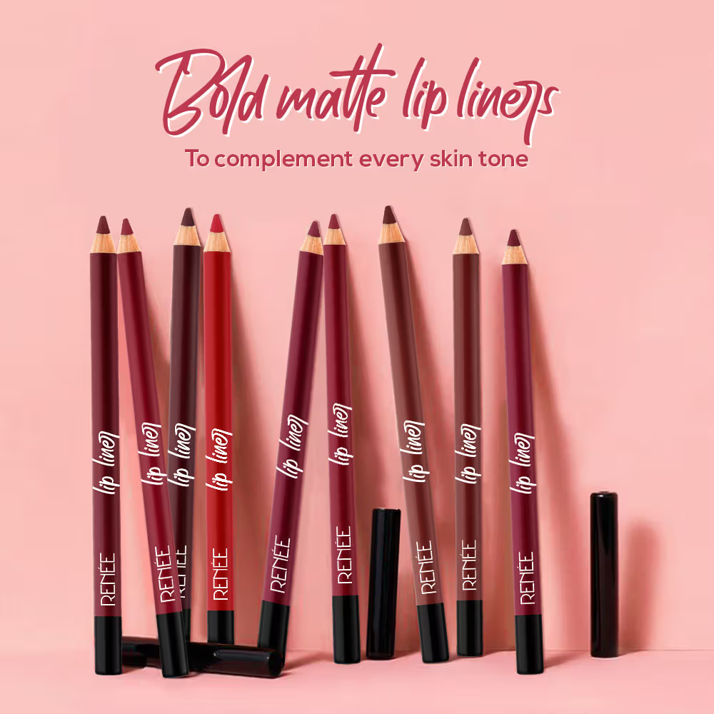 RENEE Ultra Define Matte Lip Liner, Long Lasting, Smudge Proof, Full Coverage, High Pigment