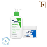 CeraVe Facewash & Moisturizer Combo with Ceramides - Daily Skincare Routine for Normal To Dry Skin