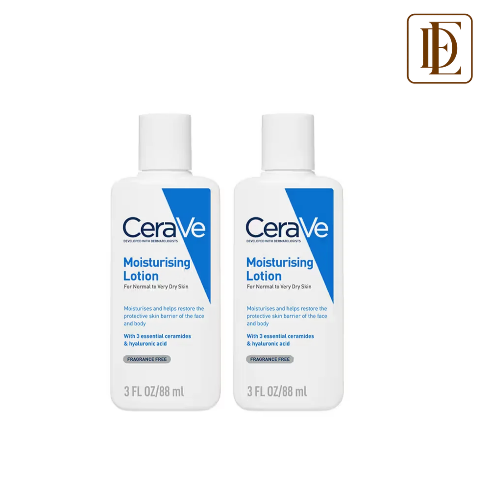 CeraVe Moisturizing Lotion For Dry Skin With Ceramides & Hyaluronic Acid - Pack of 2