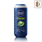 NIVEA MEN Body Wash, Energy with Mint Extracts, Shower Gel for Body, Face & Hair