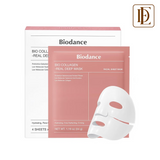 Biodance Bio-Collagen Real Deep Mask, Korean Anti-Aging Pore Care Overnight Sheet Mask - Pack of 4